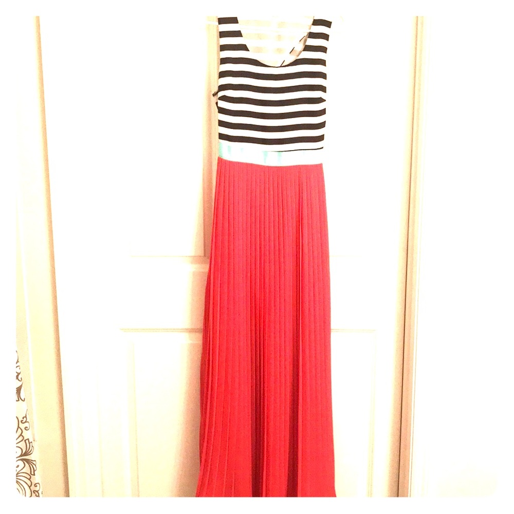 A maxy dress with an open back